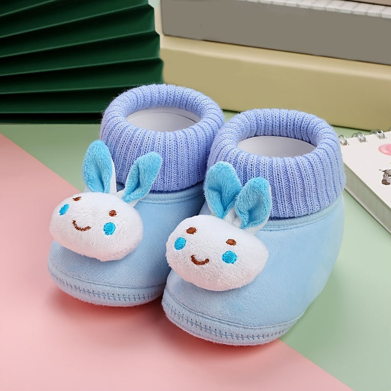 Children's Winter Shoes for Toddlers with Velvet Lining and Cartoon Pattern