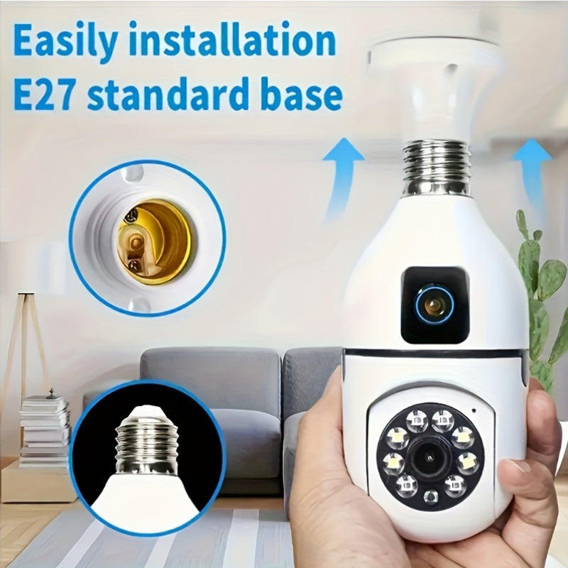 Wireless Security Camera with Dual 1080p HD Cameras Two-Way Audio Motion Detection for Home Office Shop