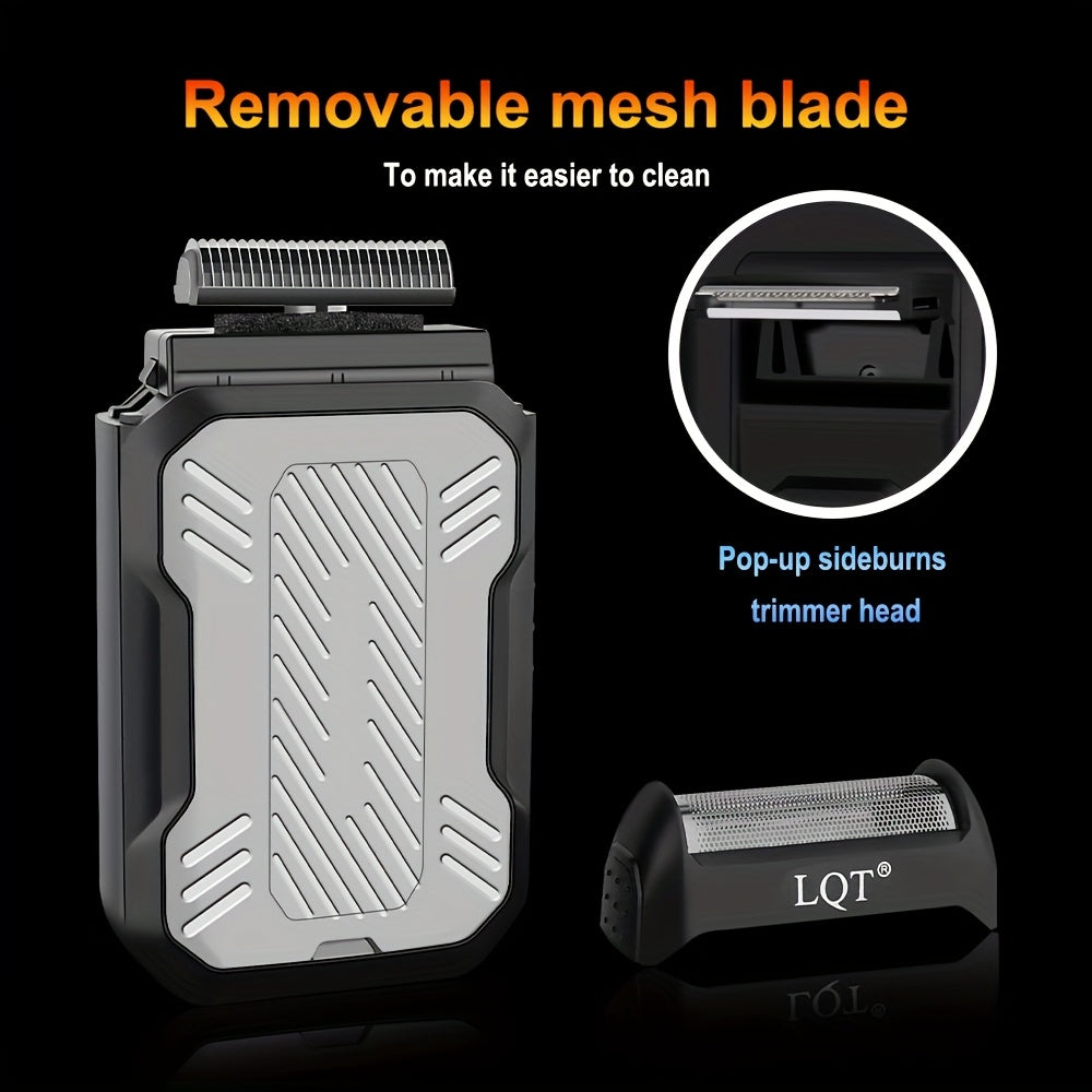 3pcs Professional Hair Clipper Set USB Rechargeable Electric Razor Beard Trimmer Digital Display includes Scissors Comb Cleaning Brush Wireless Men