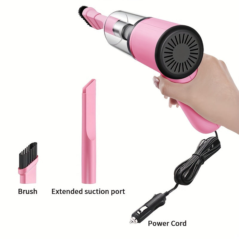 Портативный ручной автомобильный пылесос с насадкой-щелью и возможностью влажной и сухой уборки