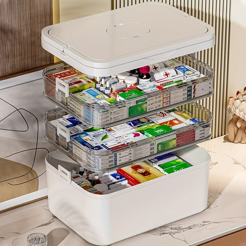 Medicine Organizer Waterproof with Multiple Compartments for Home and Travel