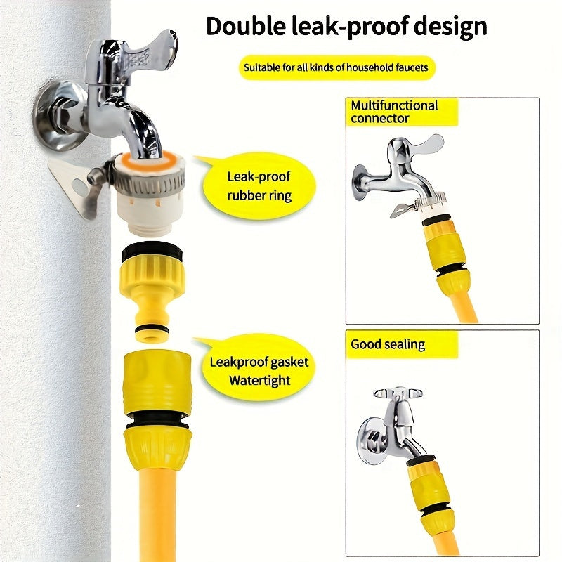 Набор из 6 соединителей для садовых шлангов и адаптеров для кранов 3/4 и 1/2 дюйма
