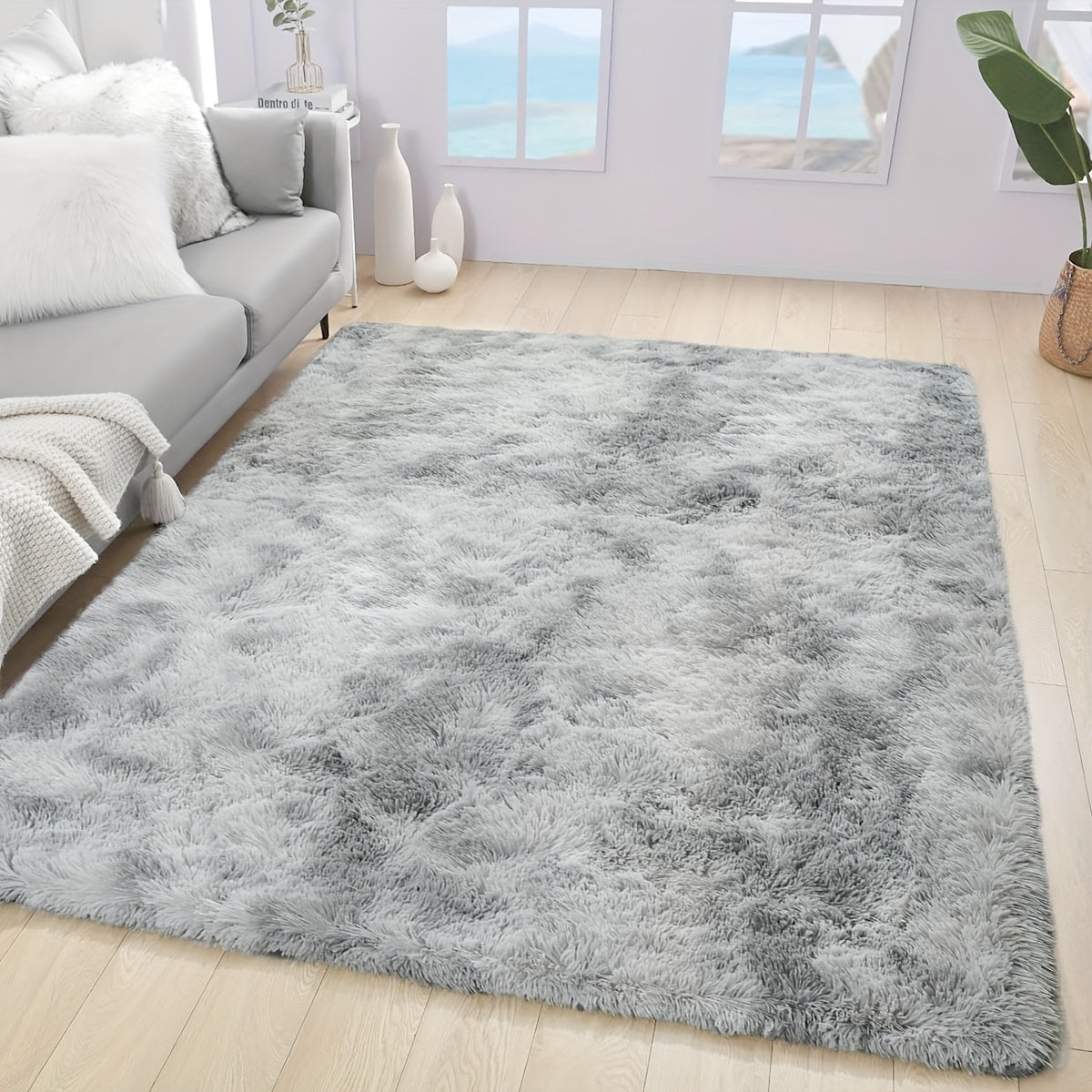 Soft Fluffy Shag Area Rug for Living Room Bedroom Non-Slip Machine Washable Carpet