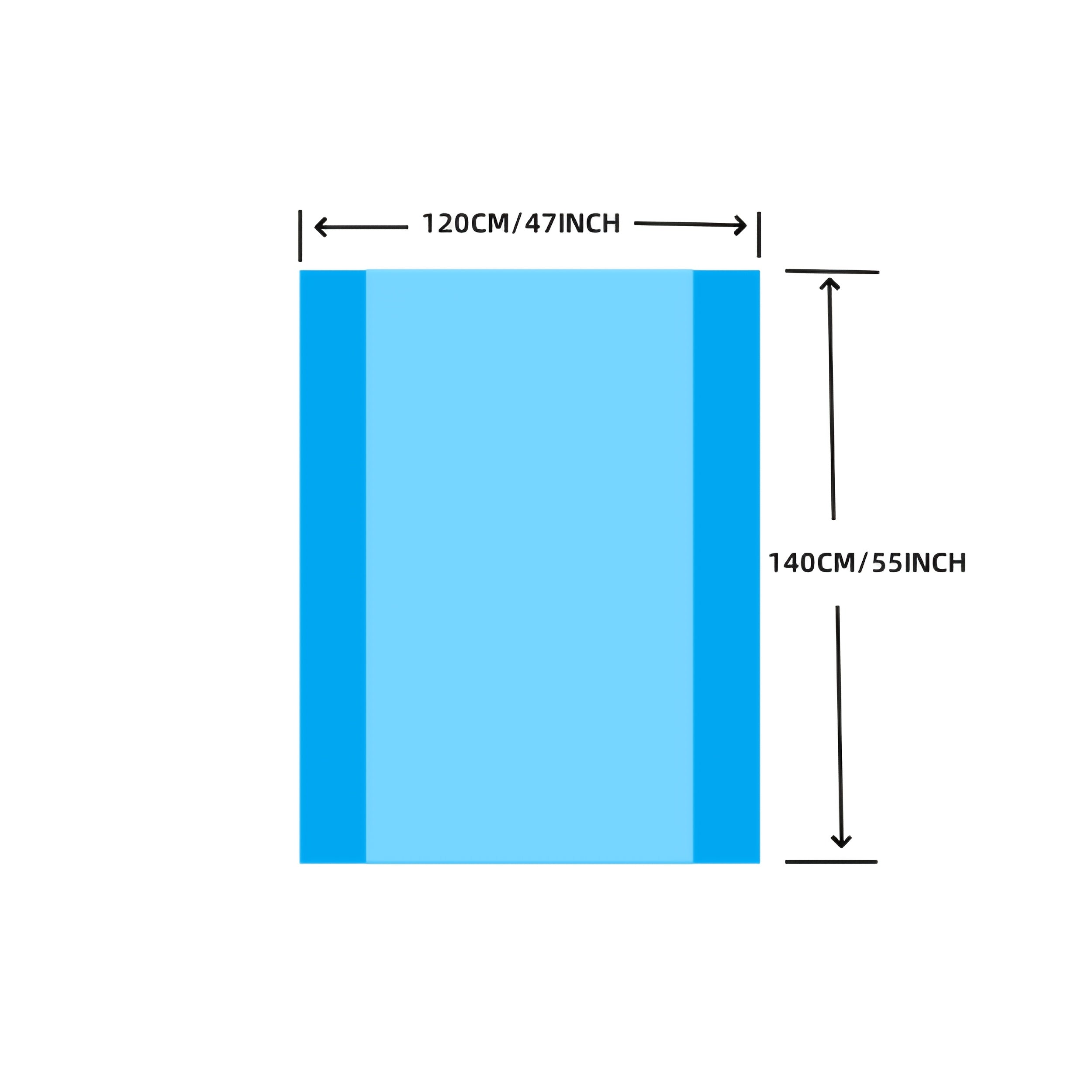 50 Blue Trash Bags 47x55 Inches Heavy Duty Multi-Purpose Garbage Liners