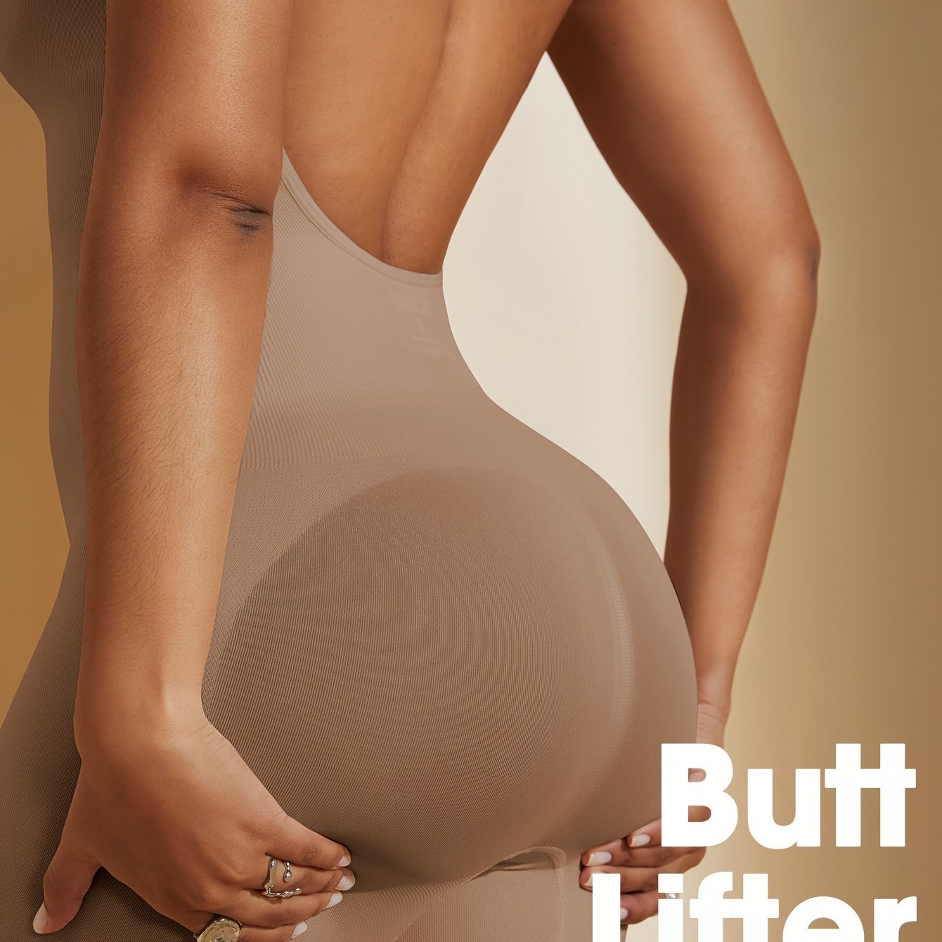 Cuerpo moldeador sin costuras con espalda abierta para adelgazar y levantar, control de abdomen y realce de glúteos, bodysuit