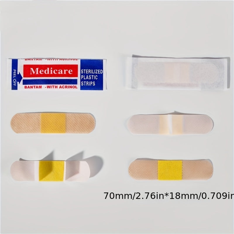 Havo o'tkazadigan non-texstil birinchi yordam bandajlari, 100 ta, yara parvarishi uchun