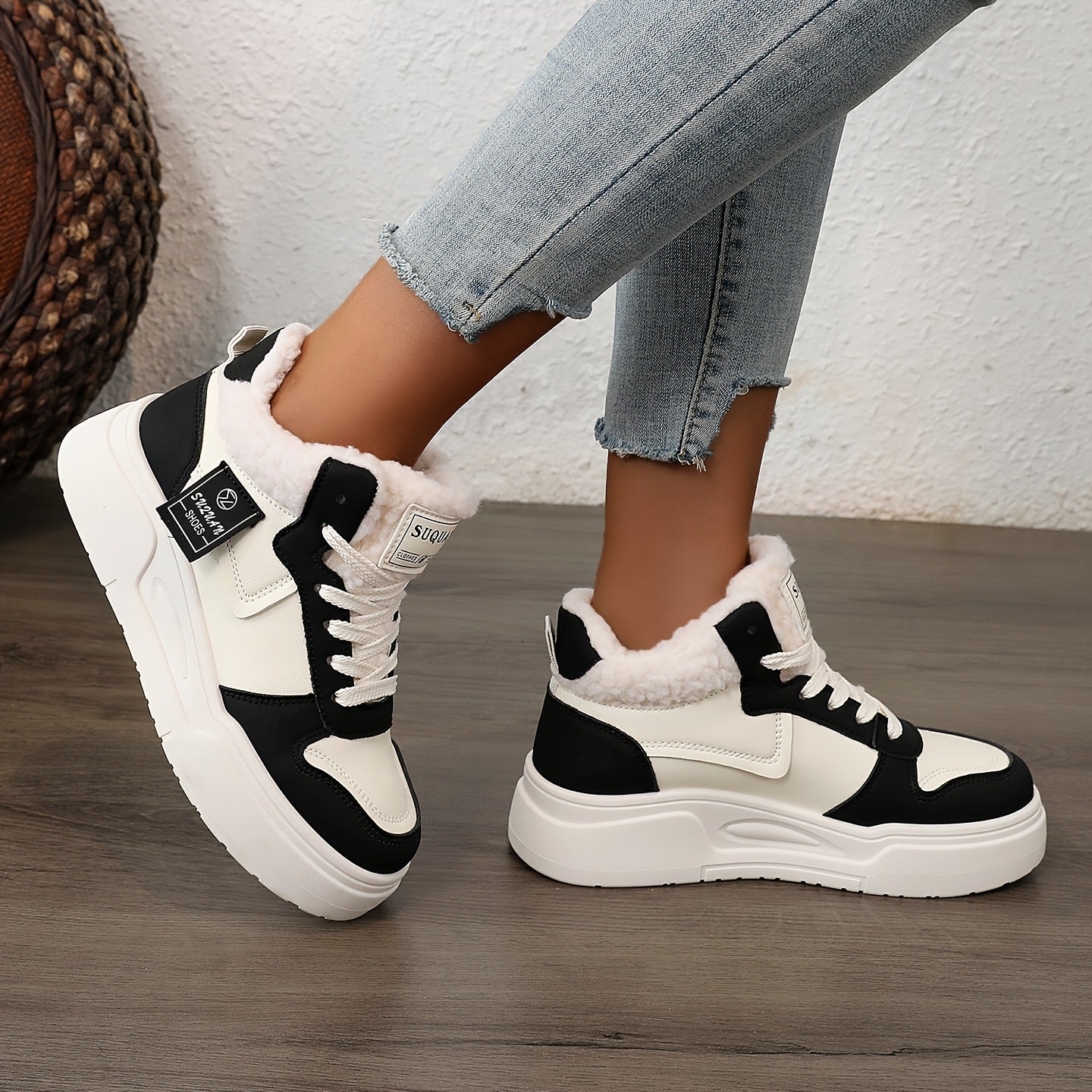 Women's Winter Plush Lined Ankle Boots Thickened Snow Boots