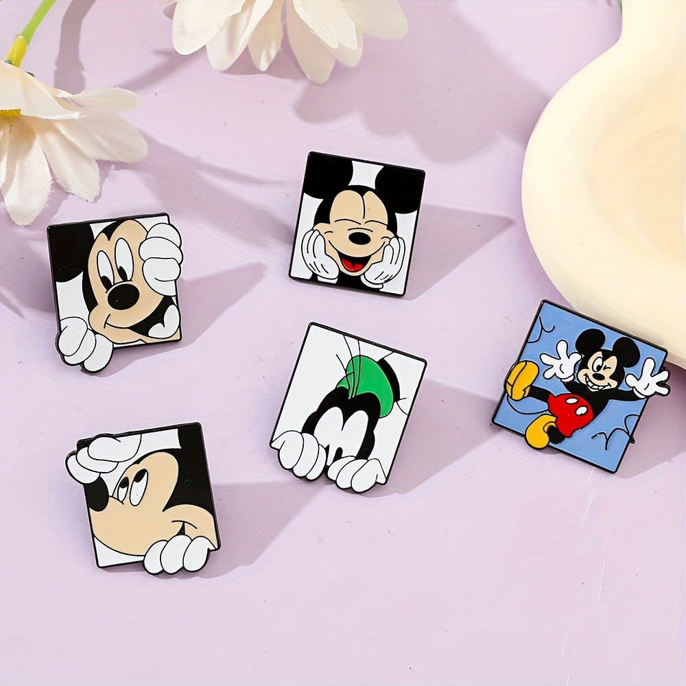 Mickey Mouse va do'stlari kabi yoqimli hayvon shakllariga ega 6 ta emal broshlar to'plami. Yuqori sifatli alloy metaldan tayyorlangan, bu chiroyli va minimalist badge'lar kiyim va ryukzakingizga qiziqarli bir nuqta qo'shish uchun mukammal.