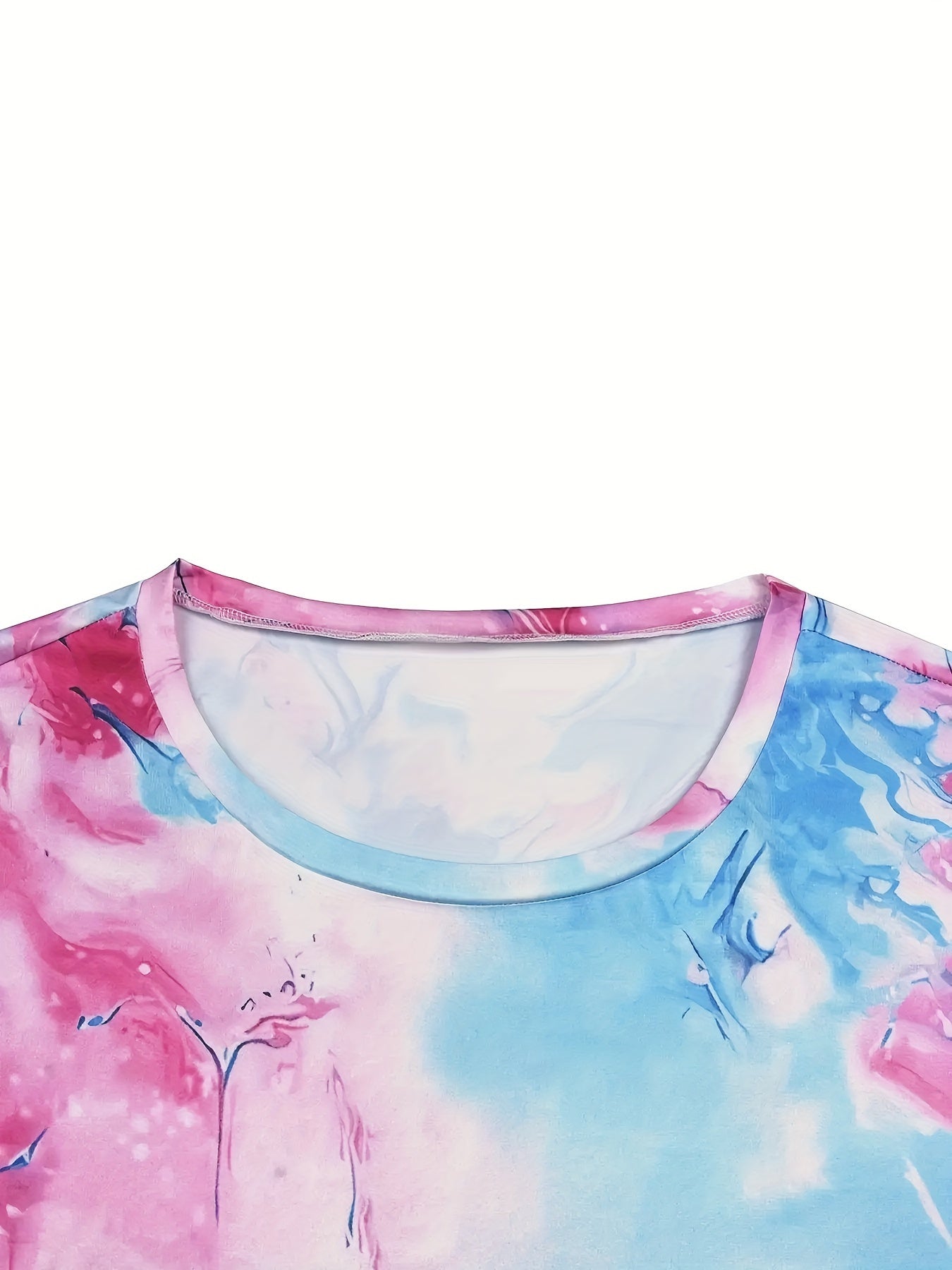 Women's Plus Size Loungewear Set Abstract Print Short Sleeve Top & Shorts