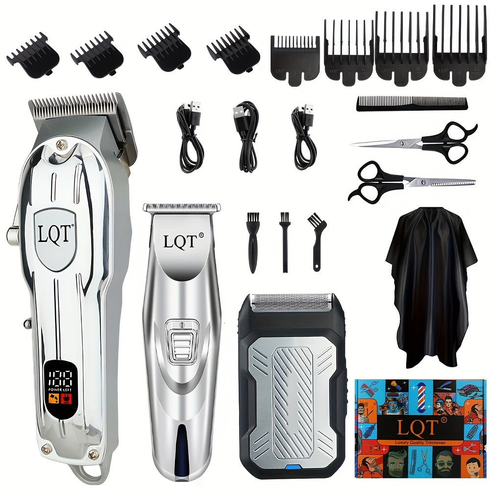 Мужской беспроводной электробритва с умедным дисплеем, перезаряжаемый триммер