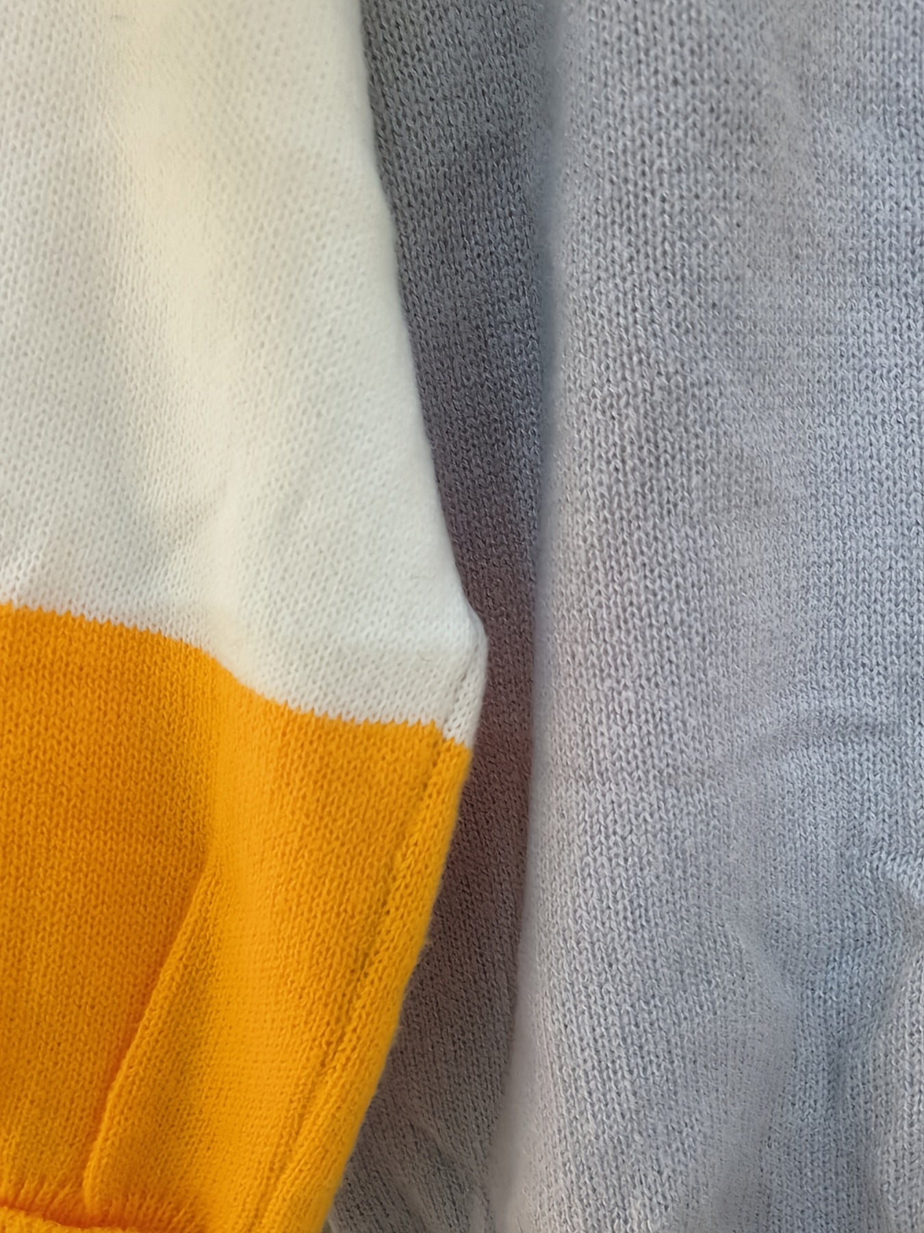 Cárdigan de talla grande para mujer con bloques de color, suéter con capucha oversize y bolsillos, gris mostaza