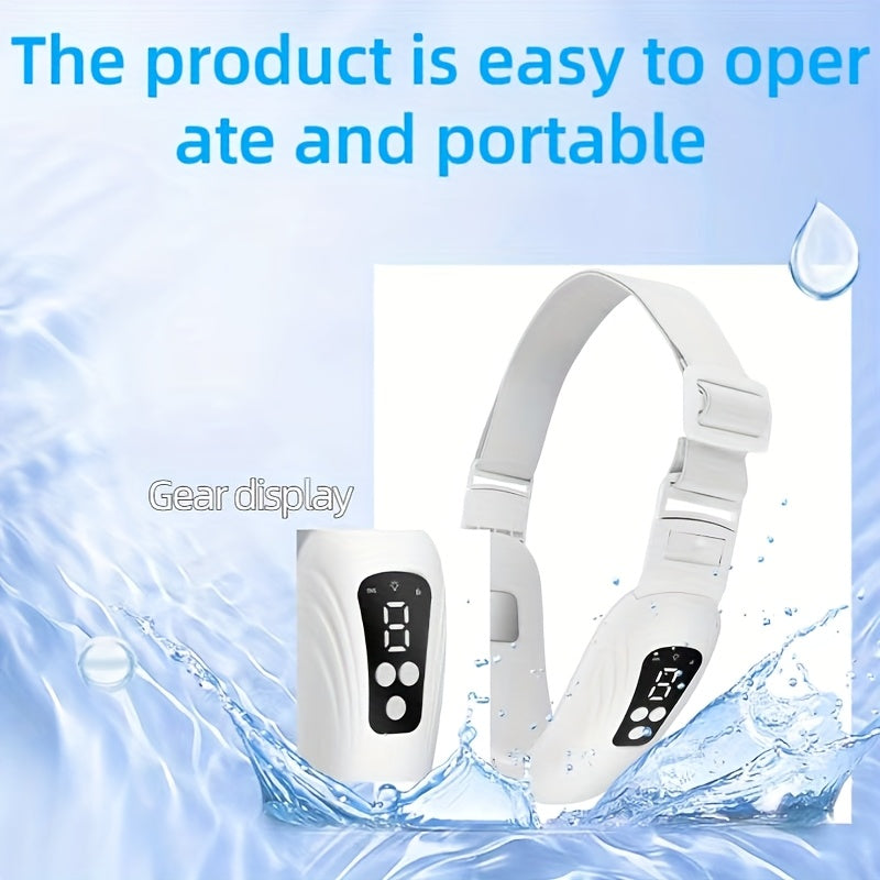 Xin ning portativ elektr yuz massajchisi, USB orqali zaryadlanadigan 400mAh litiy batareyasi, raqamli displey, sozlanadigan tasma, uyda va sayohatda foydalanish uchun ideal. Mukammal sovg'a, zamonaviy dizayn, mustahkam.