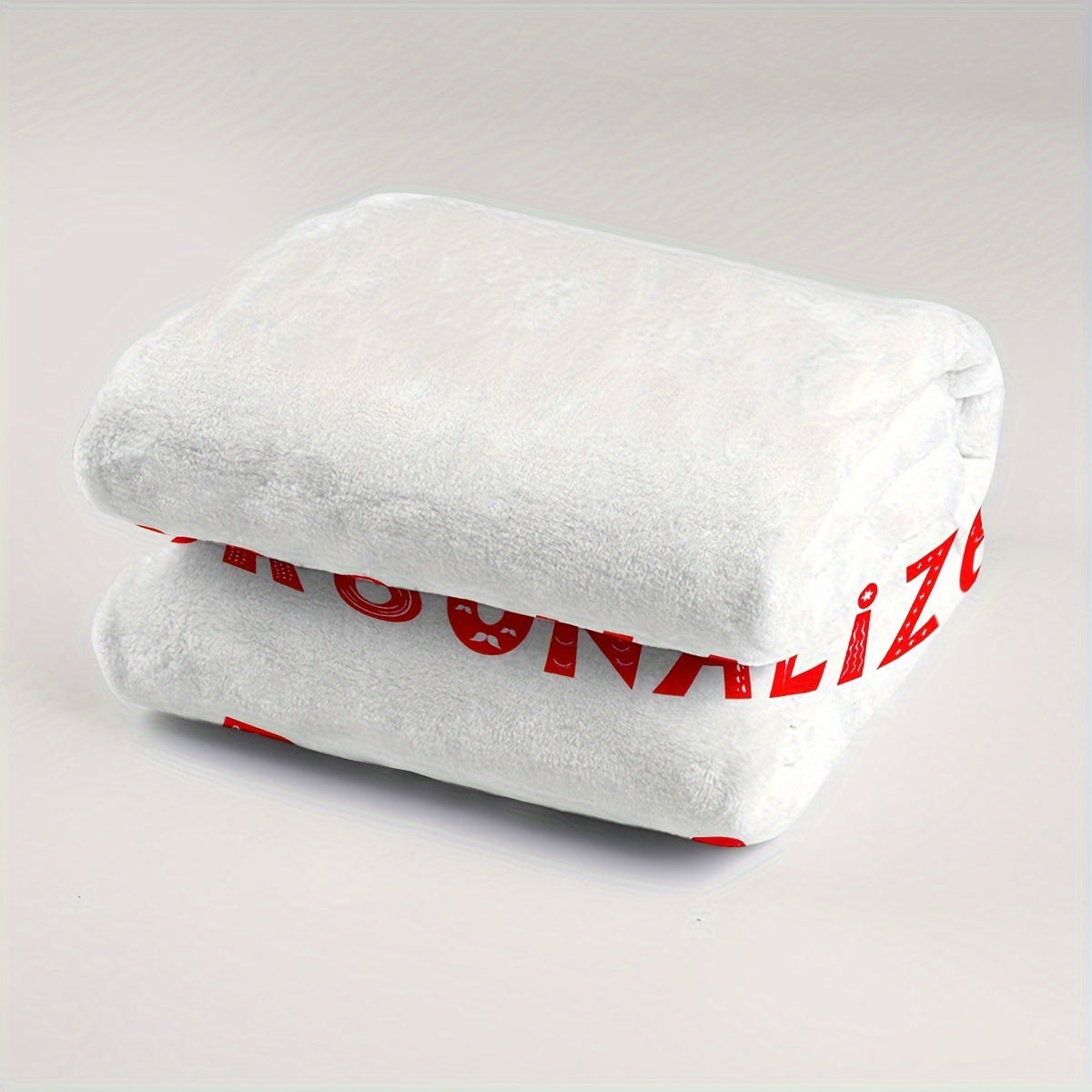 Personalized Knitted Polyester Throw Blanket for Couch or Bed Decor