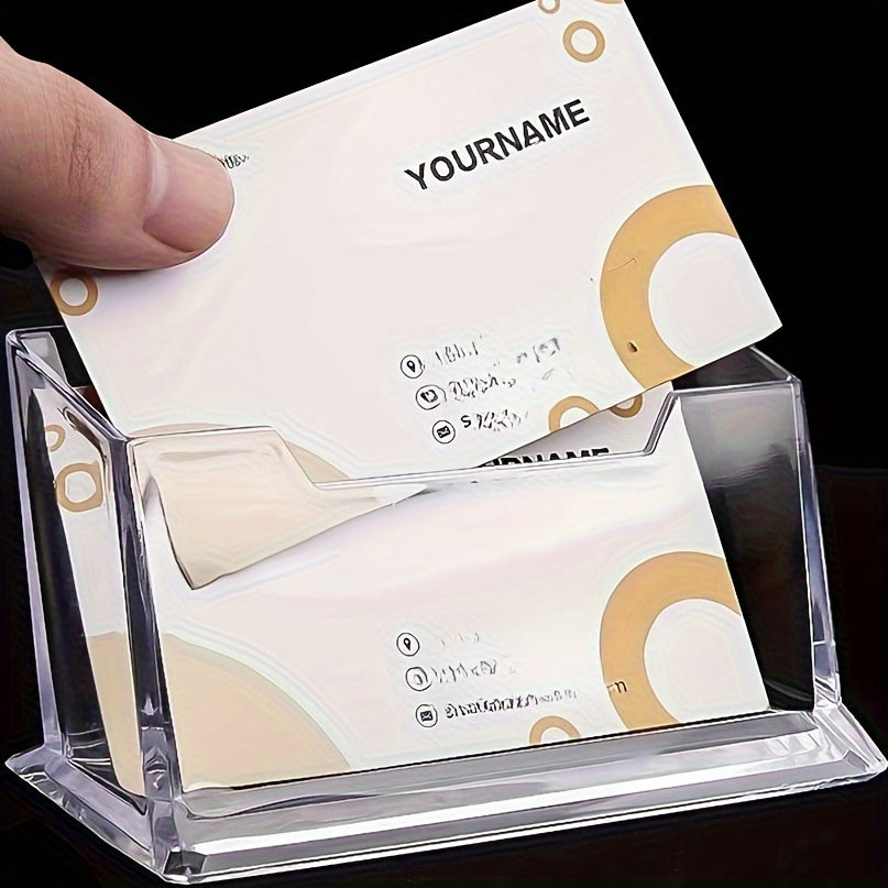 Plastic Business Card Holder Clear PC Material for Office and Exhibition Use