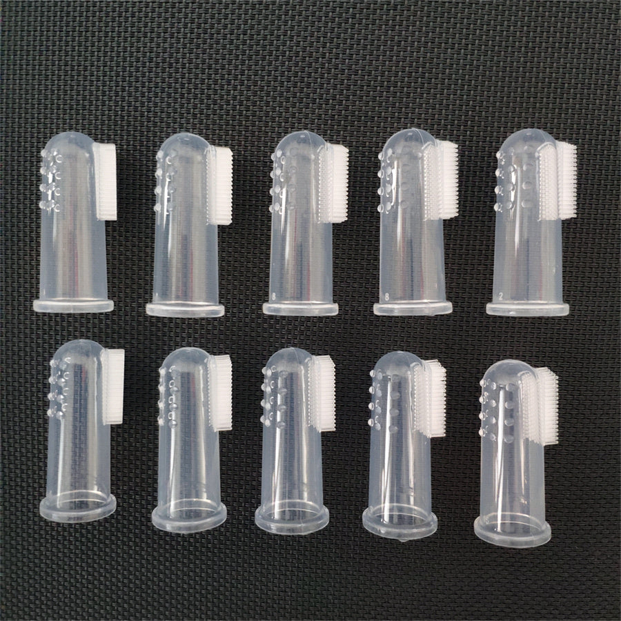 Pet Dental Care Set Soft Silicone Biodegradable Dog and Cat Toothbrushes