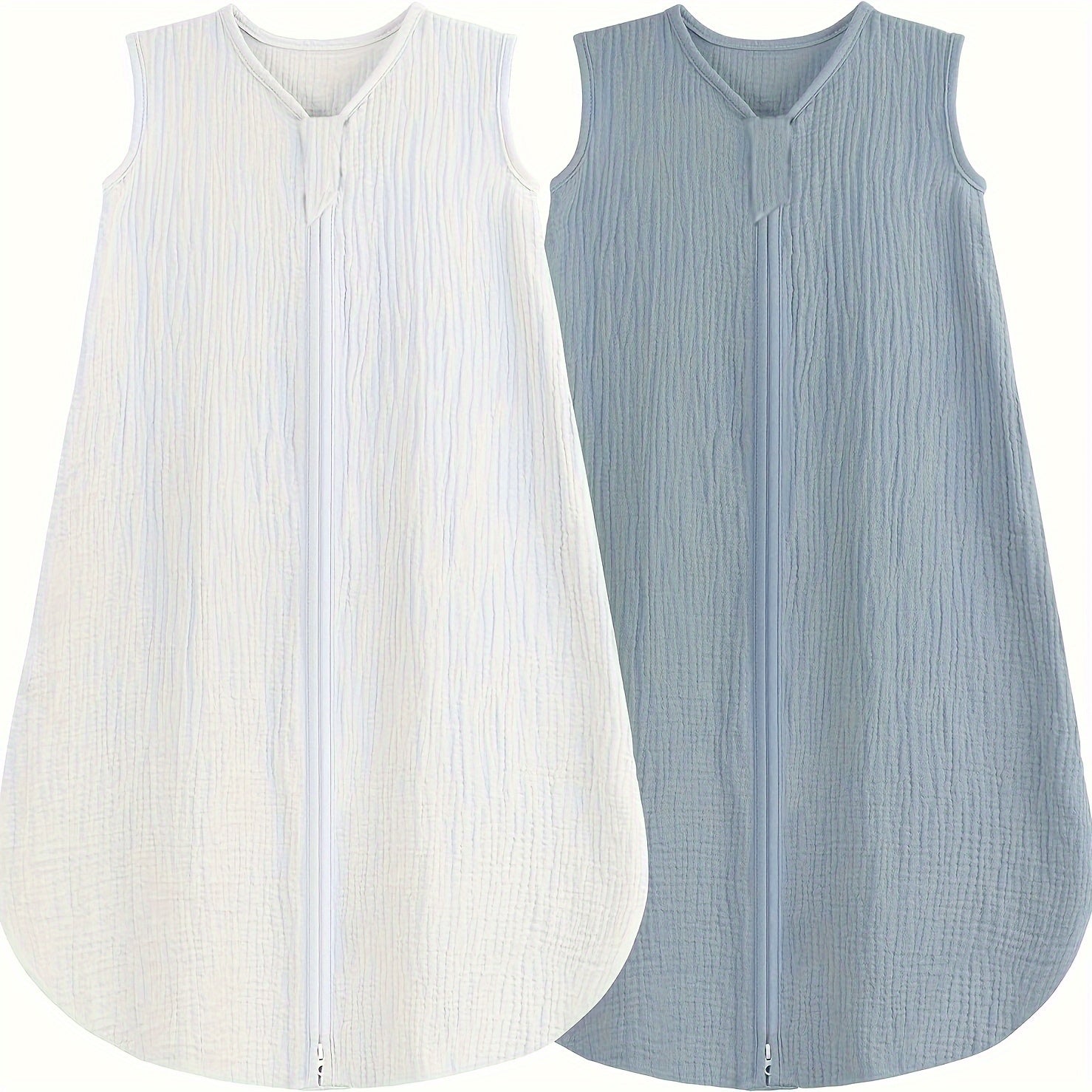 100% хлопковый муслиновый спальный мешок для младенцев 0-18 месяцев с двухсторонней молнией и удобным эластичным дизайном. Идеально подходит в качестве подарка на Хэллоуин или Рождество. Носимый плед для малышей с многофункциональной пижамой.