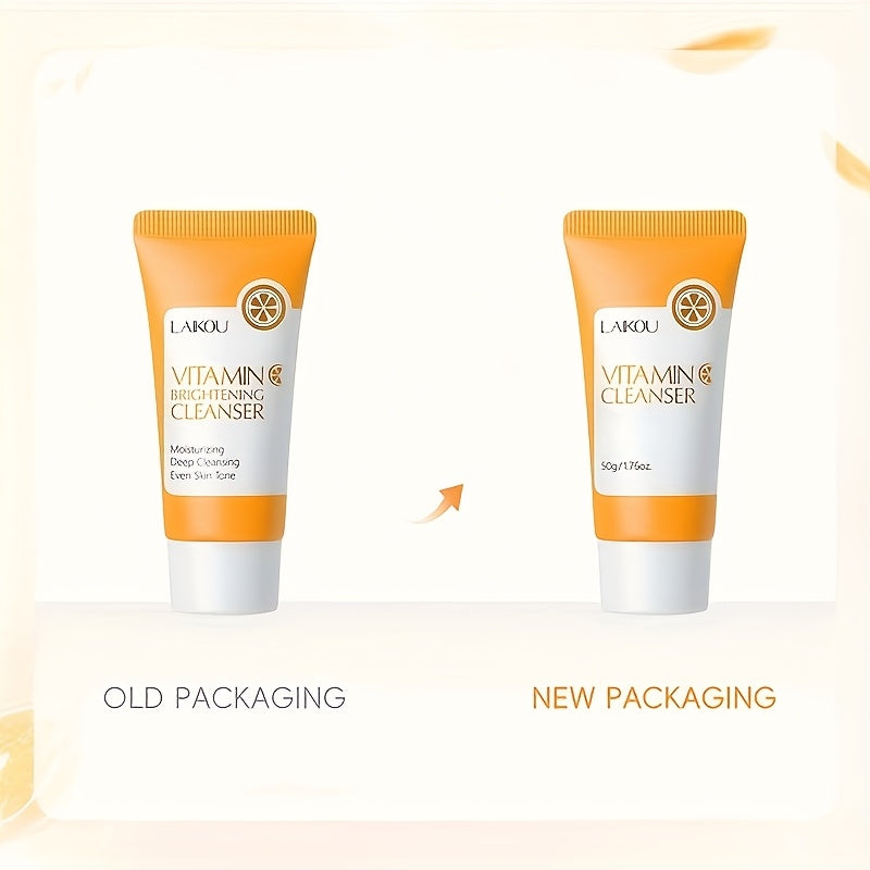 Limpiador facial unisex con vitamina C, crema de 50 g, control de grasa, aclarador y limpieza de poros