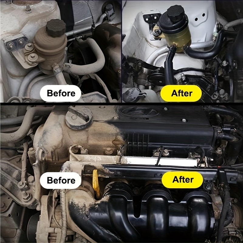 Engine Bay Cleaner and Shine Wax for Black Plastic Restoration Car RV Restores and Protects