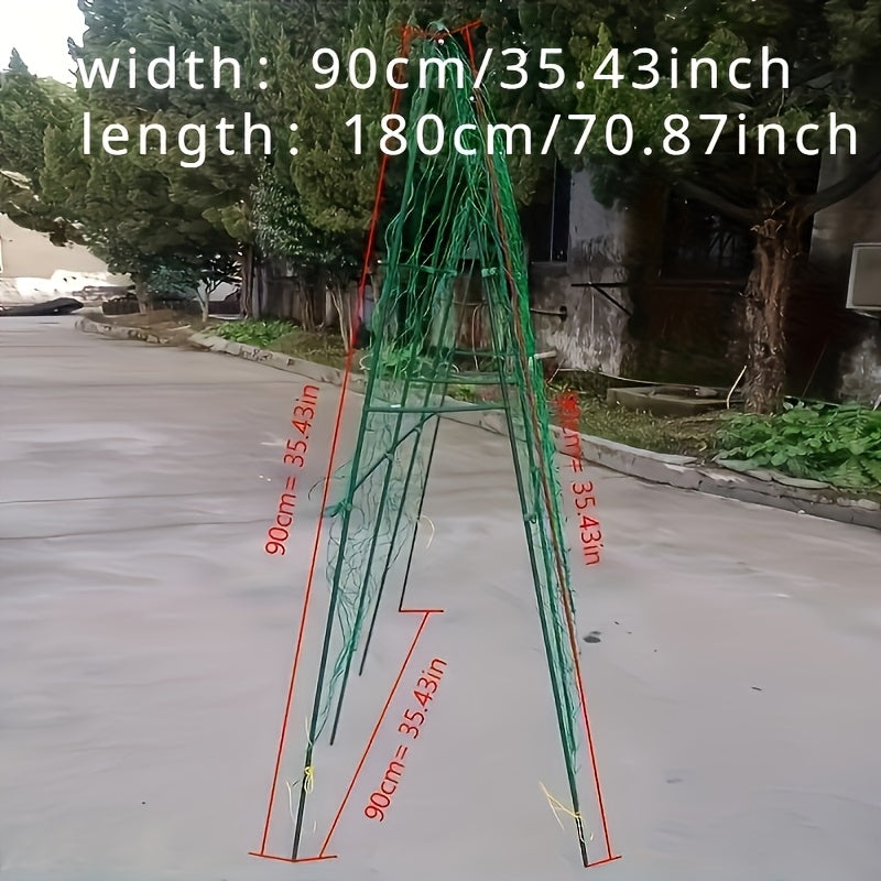 Set of 2 PVC Garden Trellis Netting for Vines and Blooms, Weatherproof