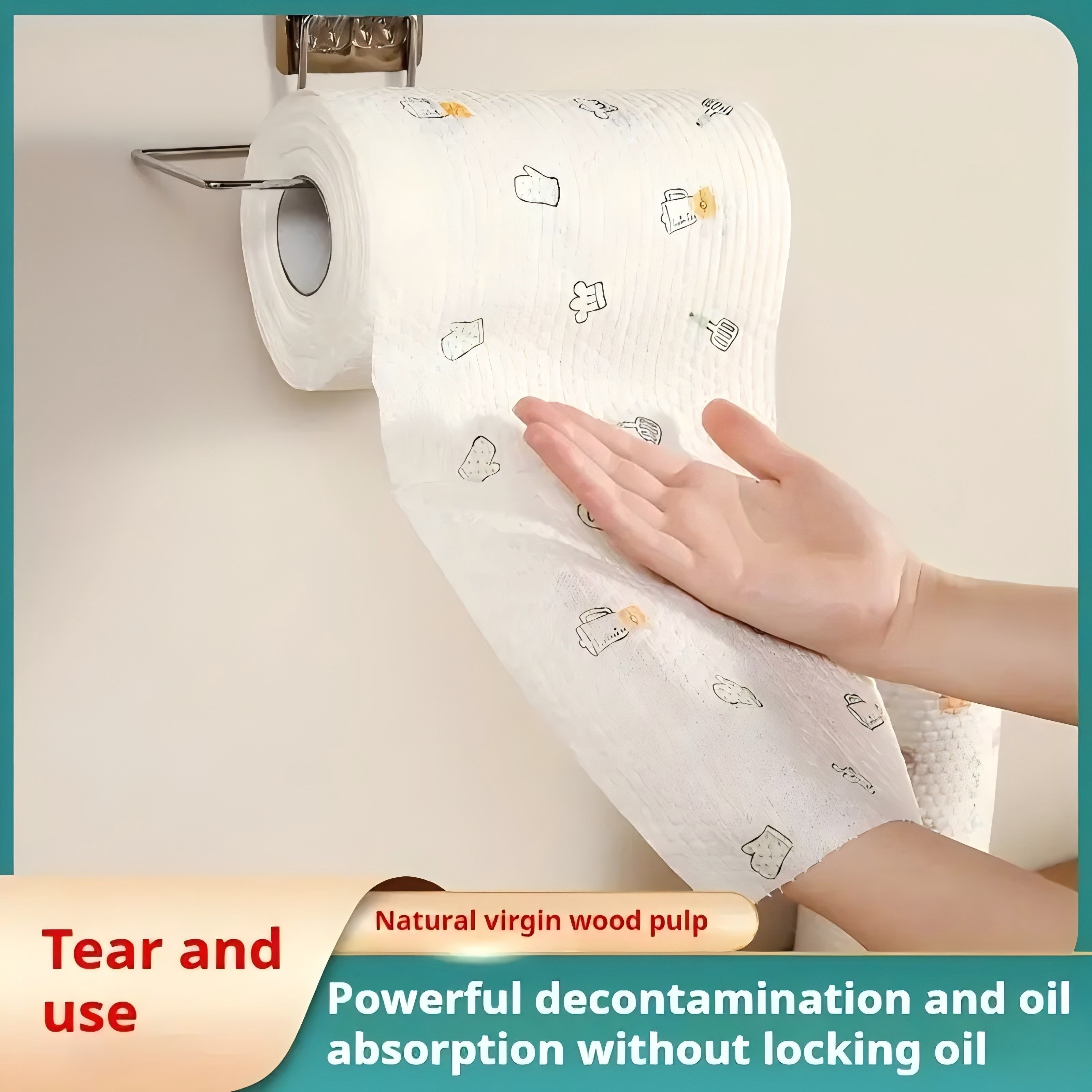 Ekologik toza foydalaniladigan oshxona qog'oz sochiq rulosi, yog'ni singdiradi, yuviladi, 500 marta foydalanish mumkin