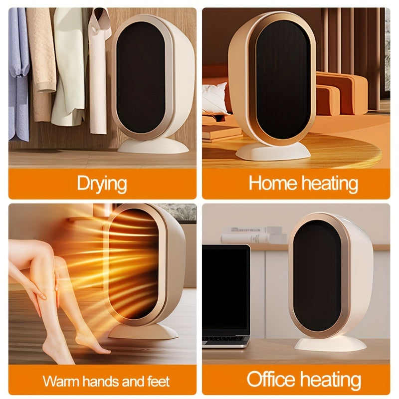 Portable 1200W PTC Ceramic Fan Heater with Thermostat for Home Office Bedroom