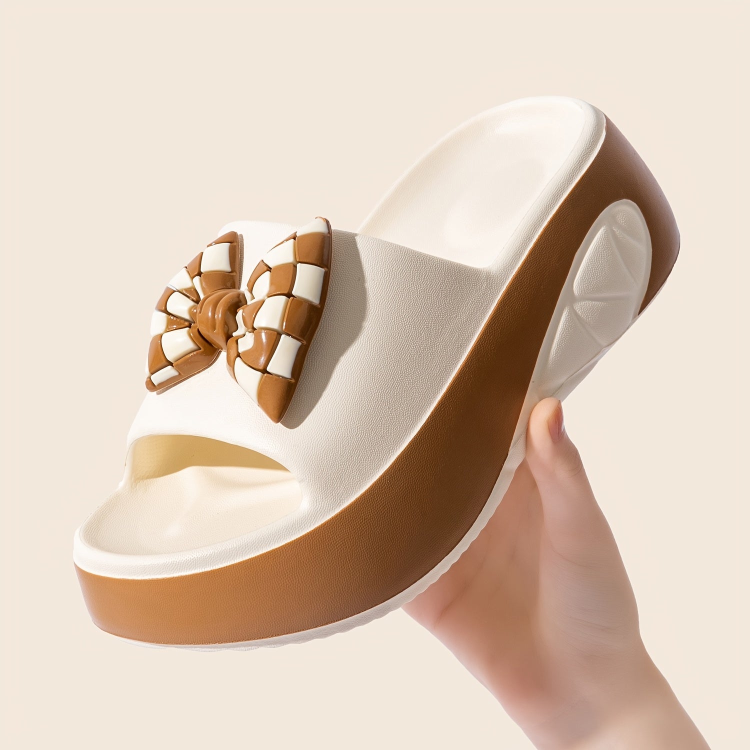 Women’s Minimalist Slide Sandals with Thick Platform Sole and Open Toe