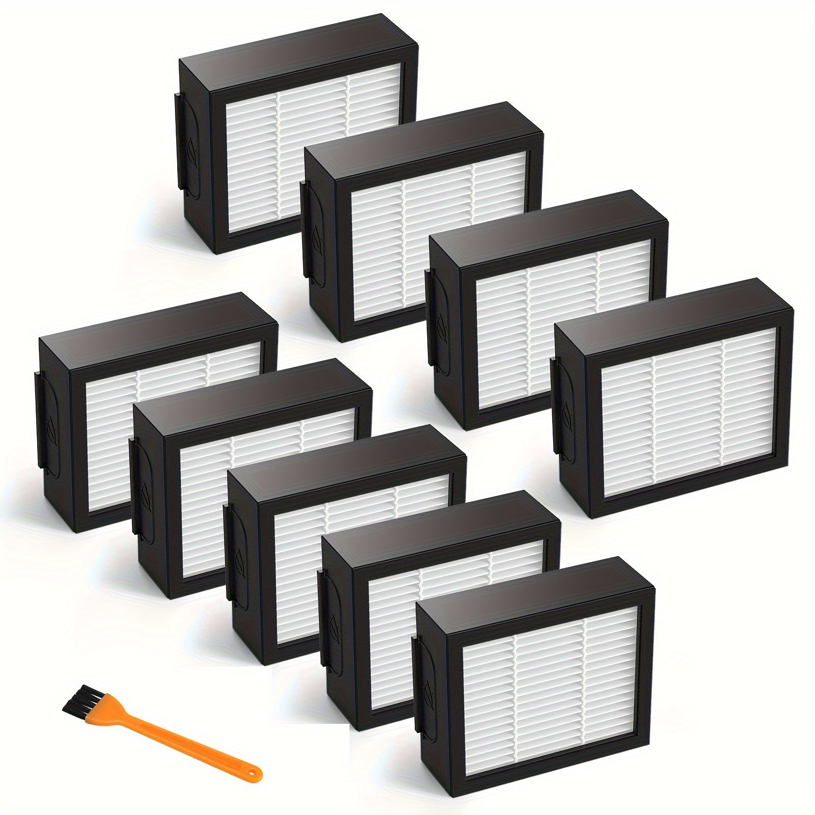 Irobot Roomba seriyasining E5, E6, E7, I3, I4, I6, I7, I8, J7, J7+, J7+ modellari bilan mos keladigan HEPA filtrlar, o'lchamlari 5 sm/1.97 dyuym x 6.5 sm/2.5 dyuym.