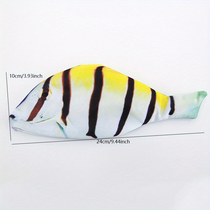 Funny Salt Fish Shape Pencil Case with Zipper, Casual Gift for Students