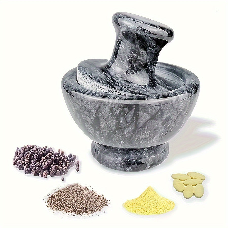 Premium Marble Mortar and Pestle Set for Spices Garlic Pepper Kitchen