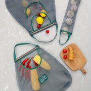 Bolsa de almacenamiento colgante de malla para frutas, verduras, ajo, jengibre, cebolla, organizador de cocina