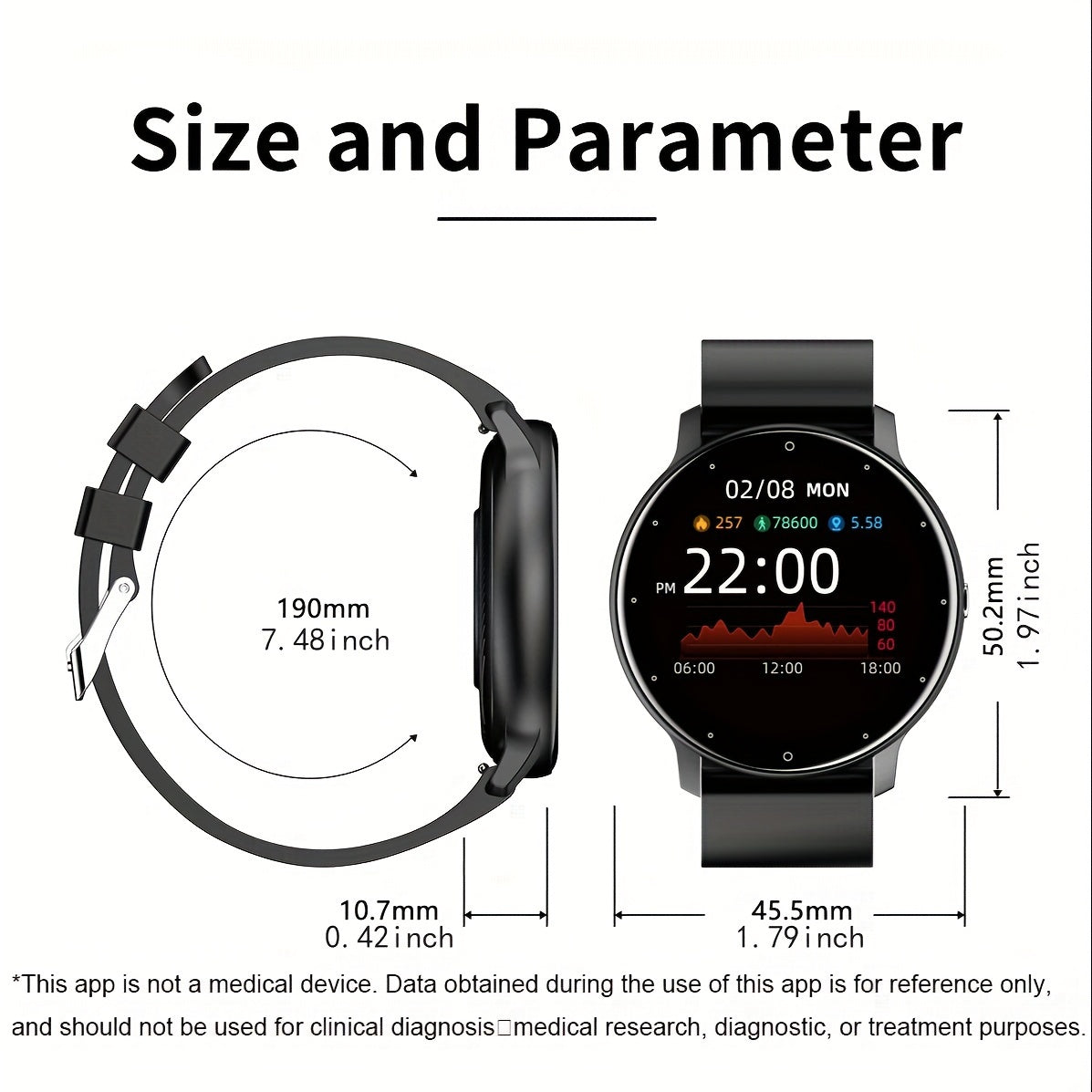 Men's Waterproof Smartwatch with Full Touch Screen for Android and iOS