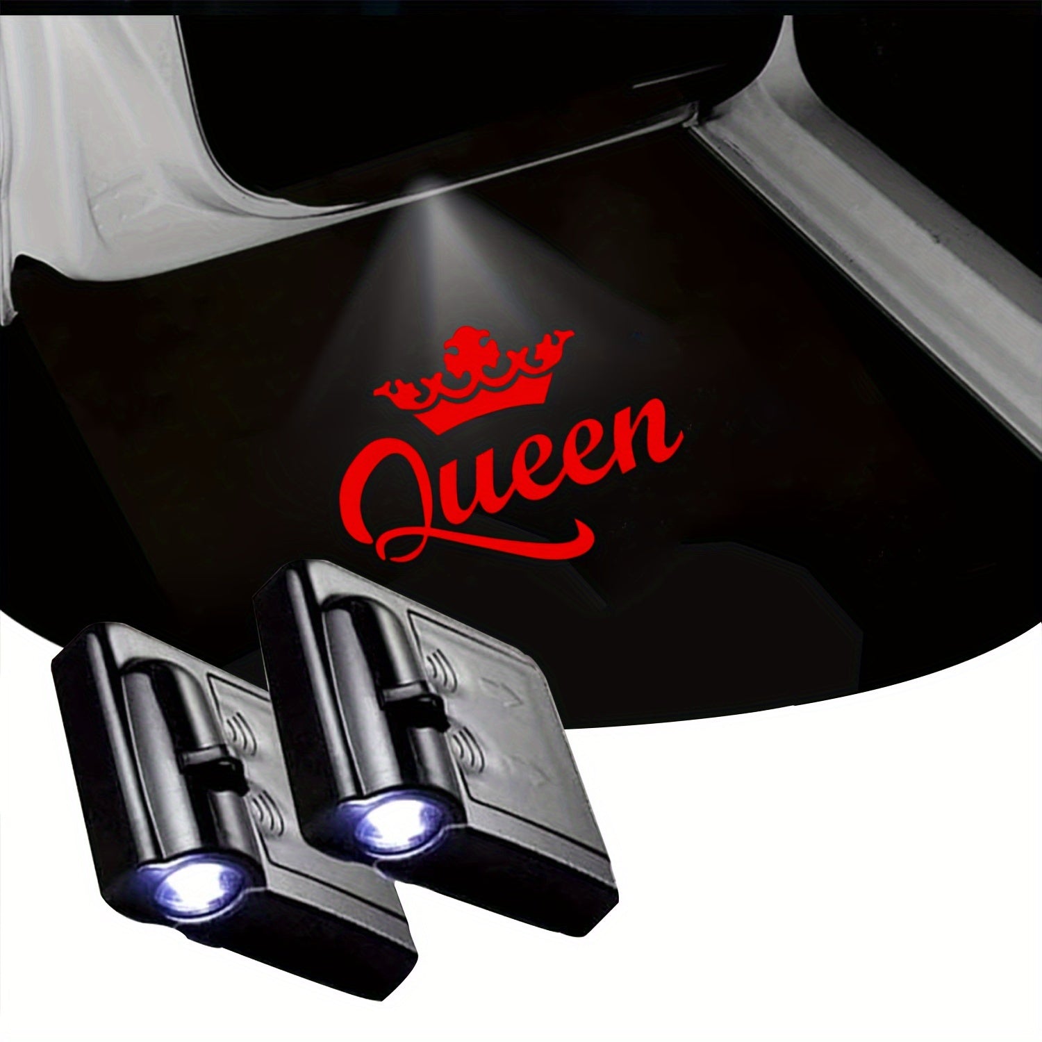 Queen Pattern Car Door Welcome Projection Light LED Shadow Lamp for All Vehicles