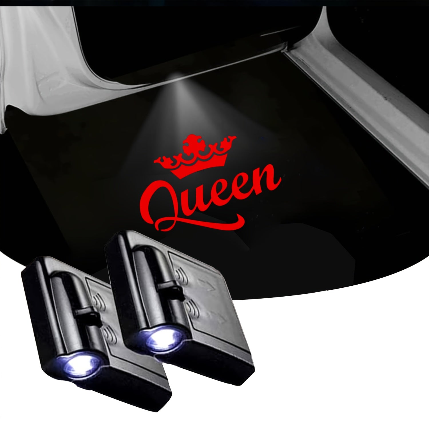 Queen Pattern Car Door Welcome Projection Light LED Shadow Lamp for All Vehicles