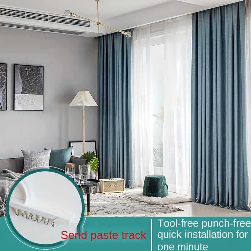 Набор из 100 крючков и скользящих элементов для штор - прочные пластиковые скользящие крючки для душевых, оконных и дверных штор - в комплекте простой набор для установки