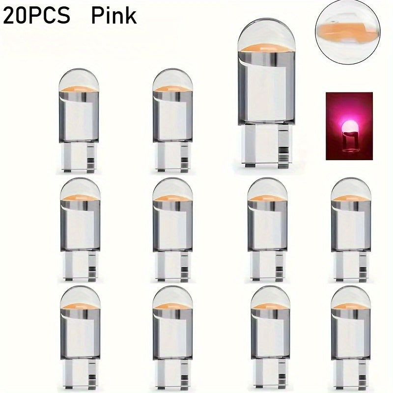 12V W5W LED shisha chiroqlari 6000K oq nur uchun avtomobil ichki qismi, 10-20 ta paket