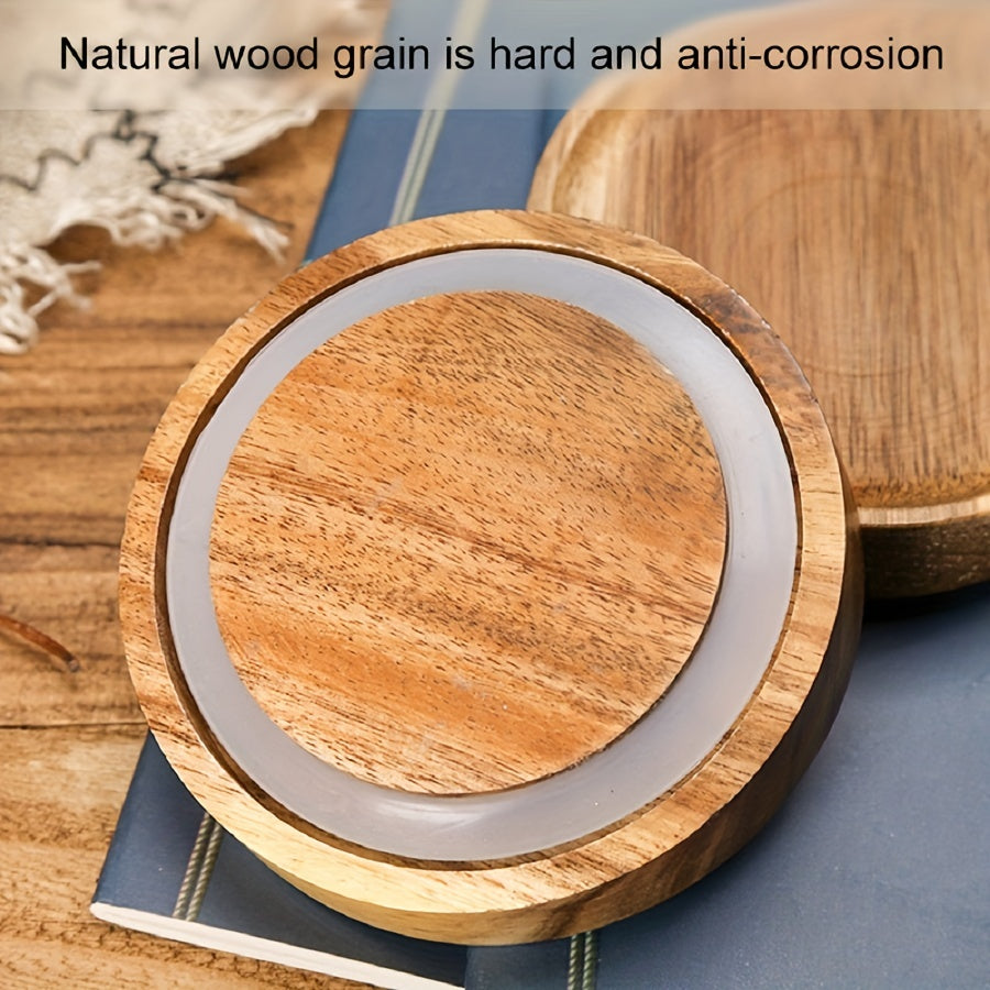 Tarros de almacenamiento de vidrio con tapas de bambú, frascos herméticos para alimentos, especias y aperitivos