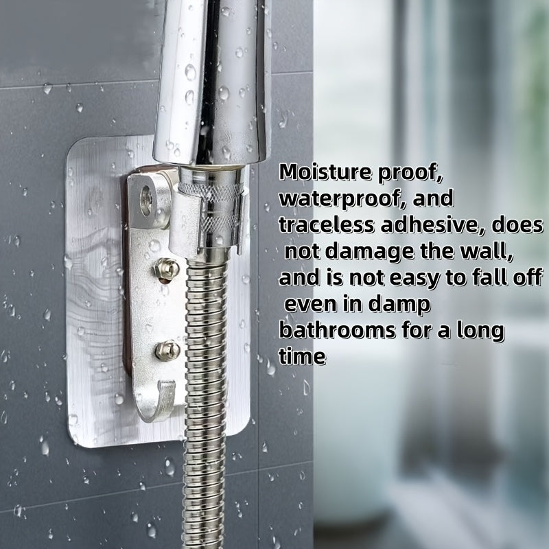 Soporte de cabezal de ducha adhesivo impermeable sin taladro con soporte reforzado para baño