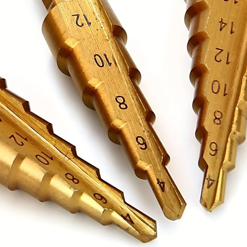 Titanium Step Cone Drill Bits Steel Metal Hole Saw Set