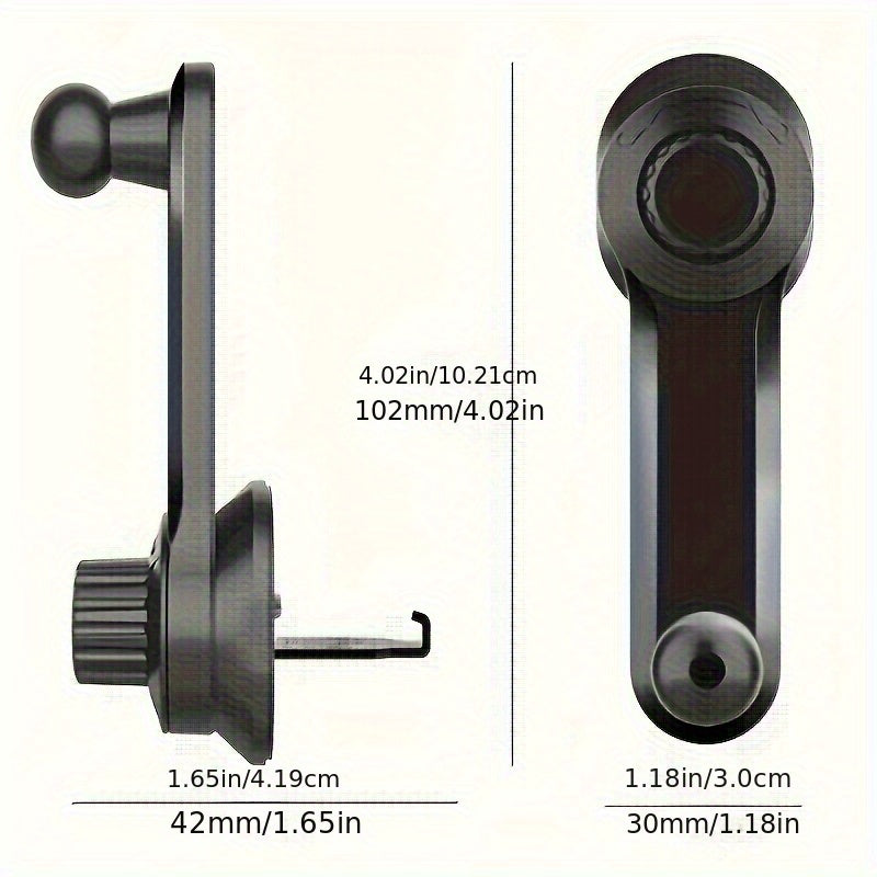 Magnitli avtomobil telefon tutqichi 360° buriladigan havo ventili paneli o'rnatgich qora