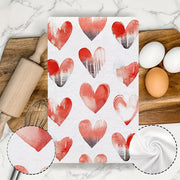 Paquete de 2 toallas de cocina para el Día de San Valentín, ultra suaves y absorbentes, 40x60cm, con estampado de corazones y animales