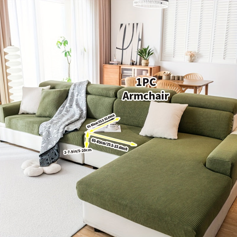 Эластичный чехол на диван, всесезонный, моющийся, прочный, противоскользящий, для кресла до 4-х мест, современный домашний офис