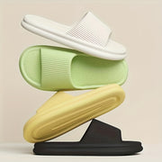 Indoor Casual Slippers for Home and Bathroom EVA Slip-On Round Toe Solid Color All-Season