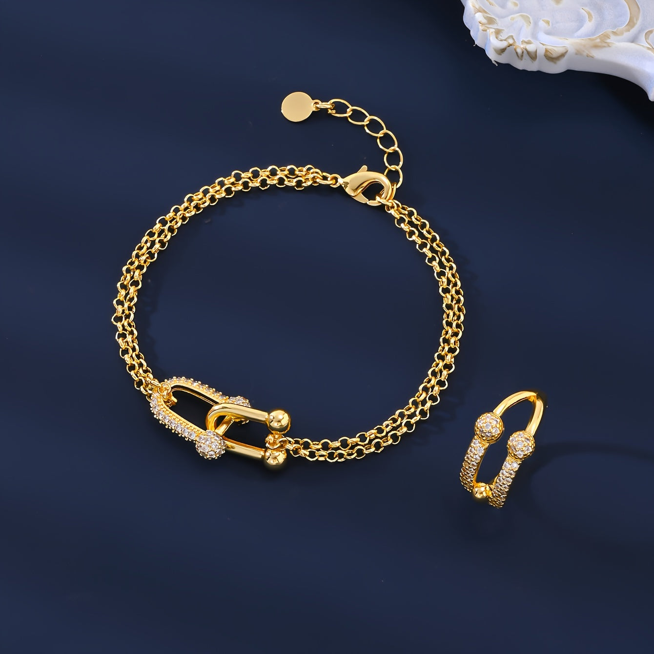 Women's Jewelry Set Copper 18K Gold Plated Synthetic Zirconia Gift Party