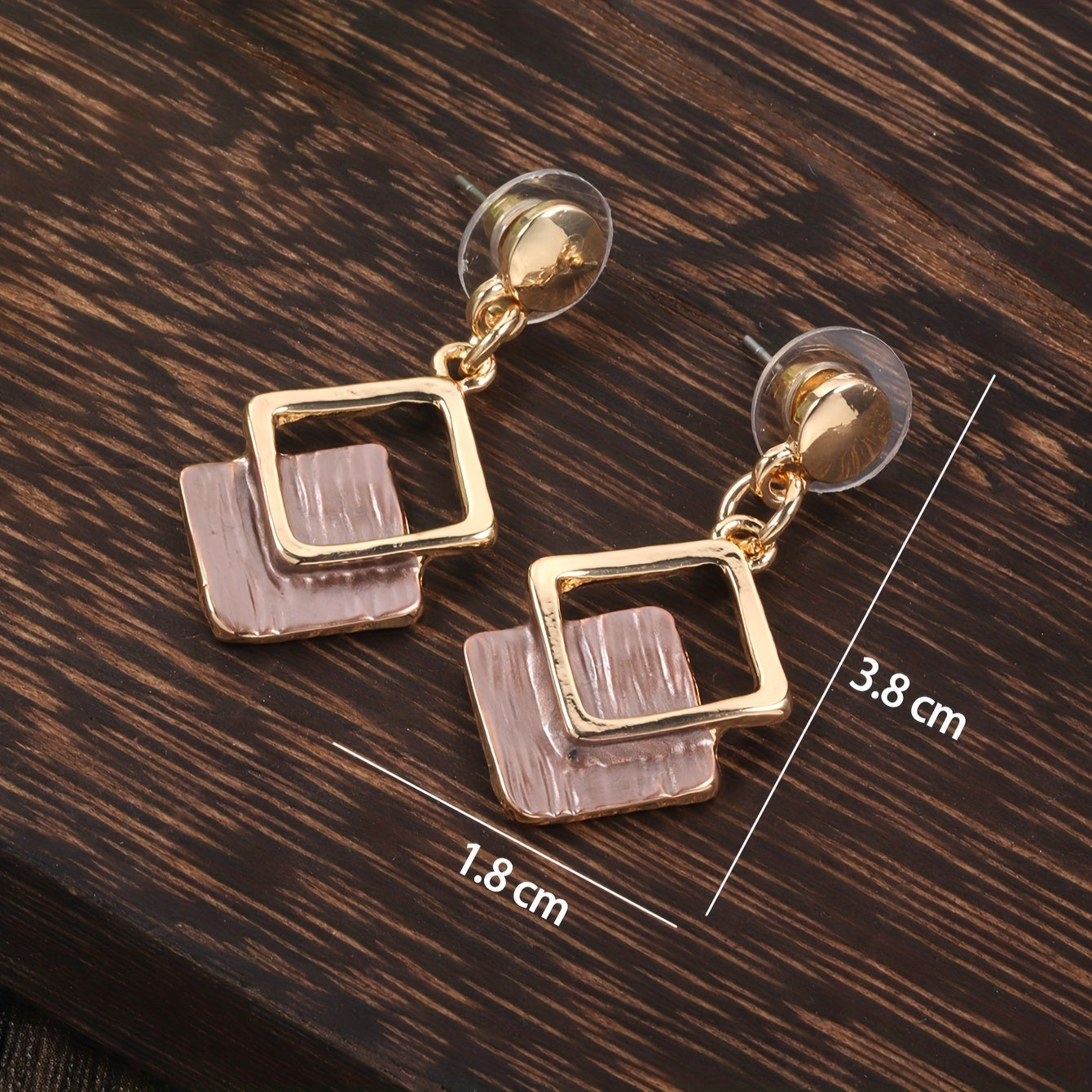 Geometric Enamel Jewelry Set with Earrings and Necklace Boho Style for Daily and Party Wear