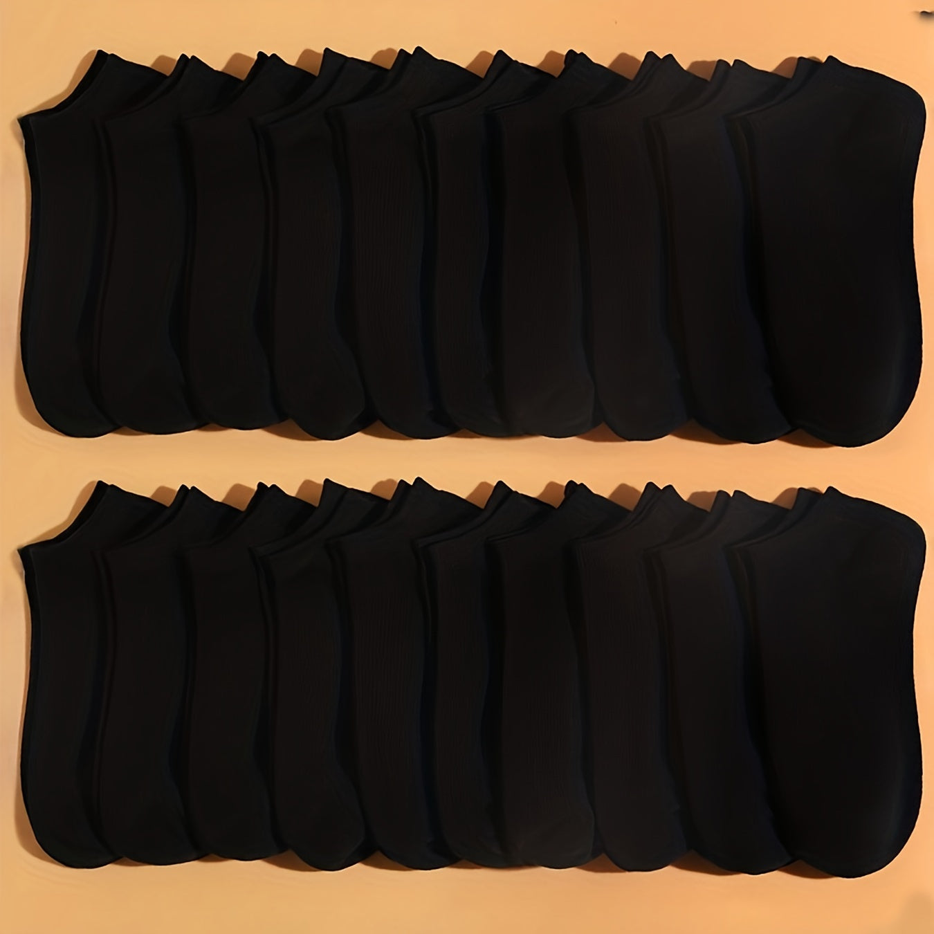 20 juft nafas oladigan tizzaga kiyiladigan paypoq erkaklar va ayollar uchun, bir xil ranglar, polyester aralashmasi