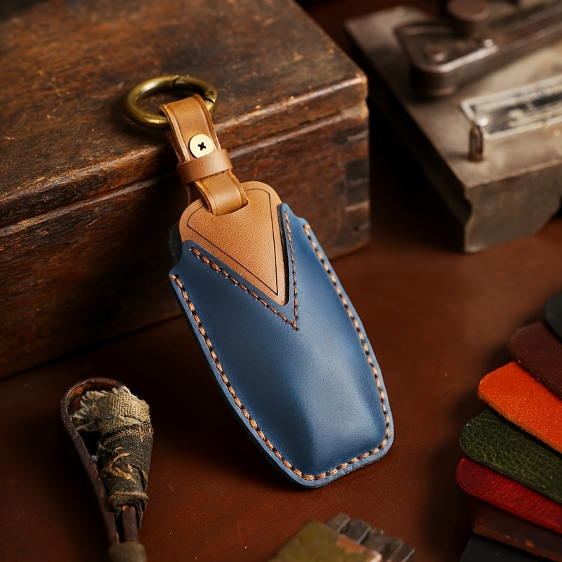 Unisex Leather Car Key Fob Cover Custom Fit Scratch-Resistant Protection