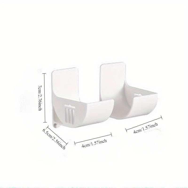 4 ta no-drill plastik saqlash tokchalari cling film va chiqindi xaltalar uchun - shkaflar va muzlatgich tomonlari uchun ideal, saqlash qutisi bilan birga