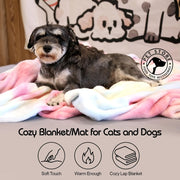 Baby Fleece Blanket Reversible Pink Soft Cozy Snug 32x47 Inches