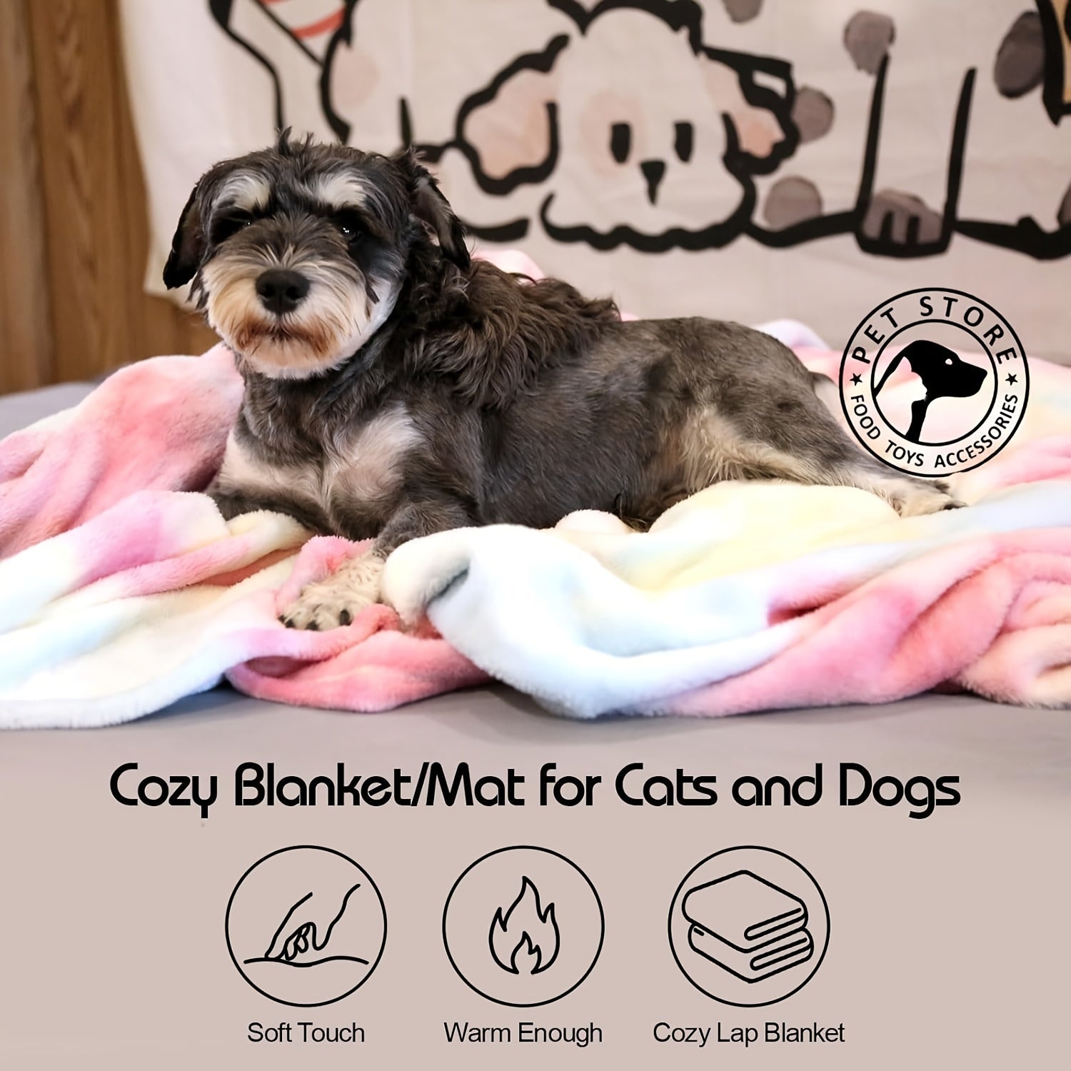 Baby Fleece Blanket Reversible Pink Soft Cozy Snug 32x47 Inches