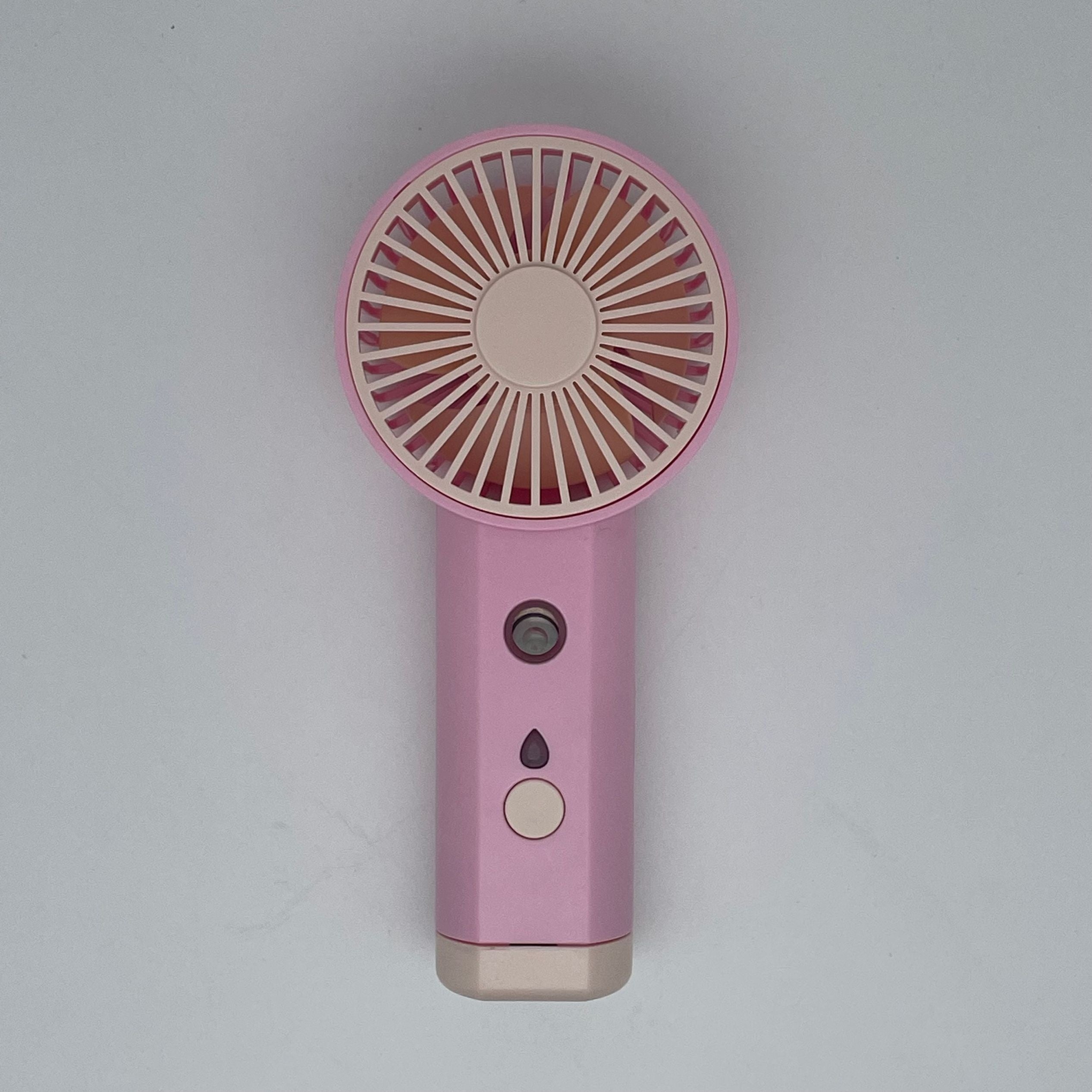 Mini Handheld Fan with Mist Humidifier, Rechargeable, Portable for Travel Desk